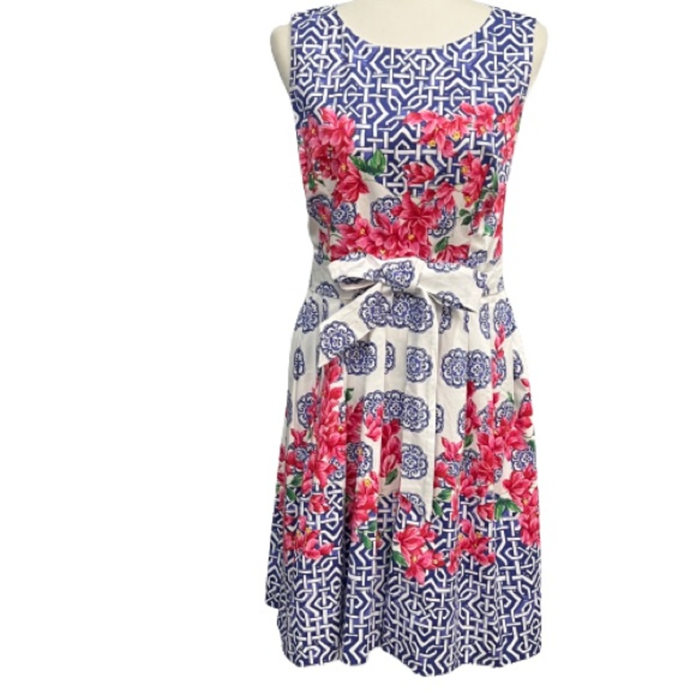 Talbot's Fit & Flare Cotton Dress Pockets 12P - Picture 7 of 7